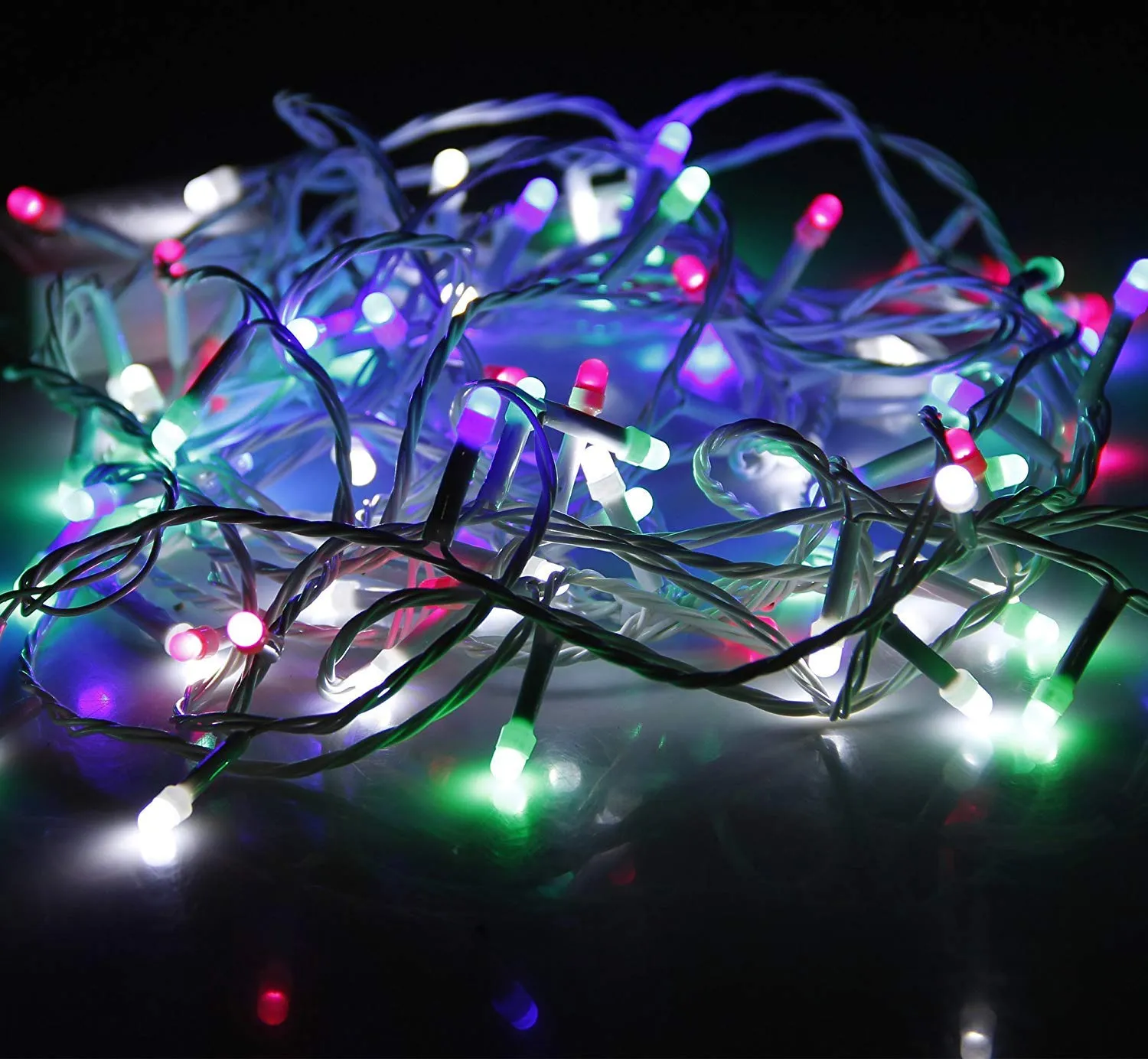 Kuber Industries 2 Piece 8 MM 10 Meter LED's Waterproof Fairy Decorative String Light - Red Green Blue- Decoration Indoor/Outdoor for Party Wedding Diwali -CTKTC23001