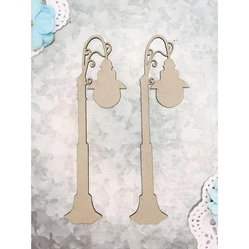 Laser-Cut Chipboard Lamp Posts {2pk}