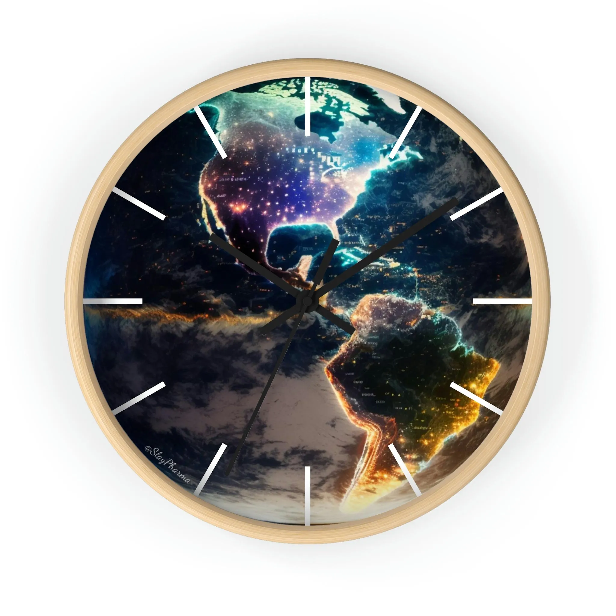 Late Night Glow Wall Clock w/ lines