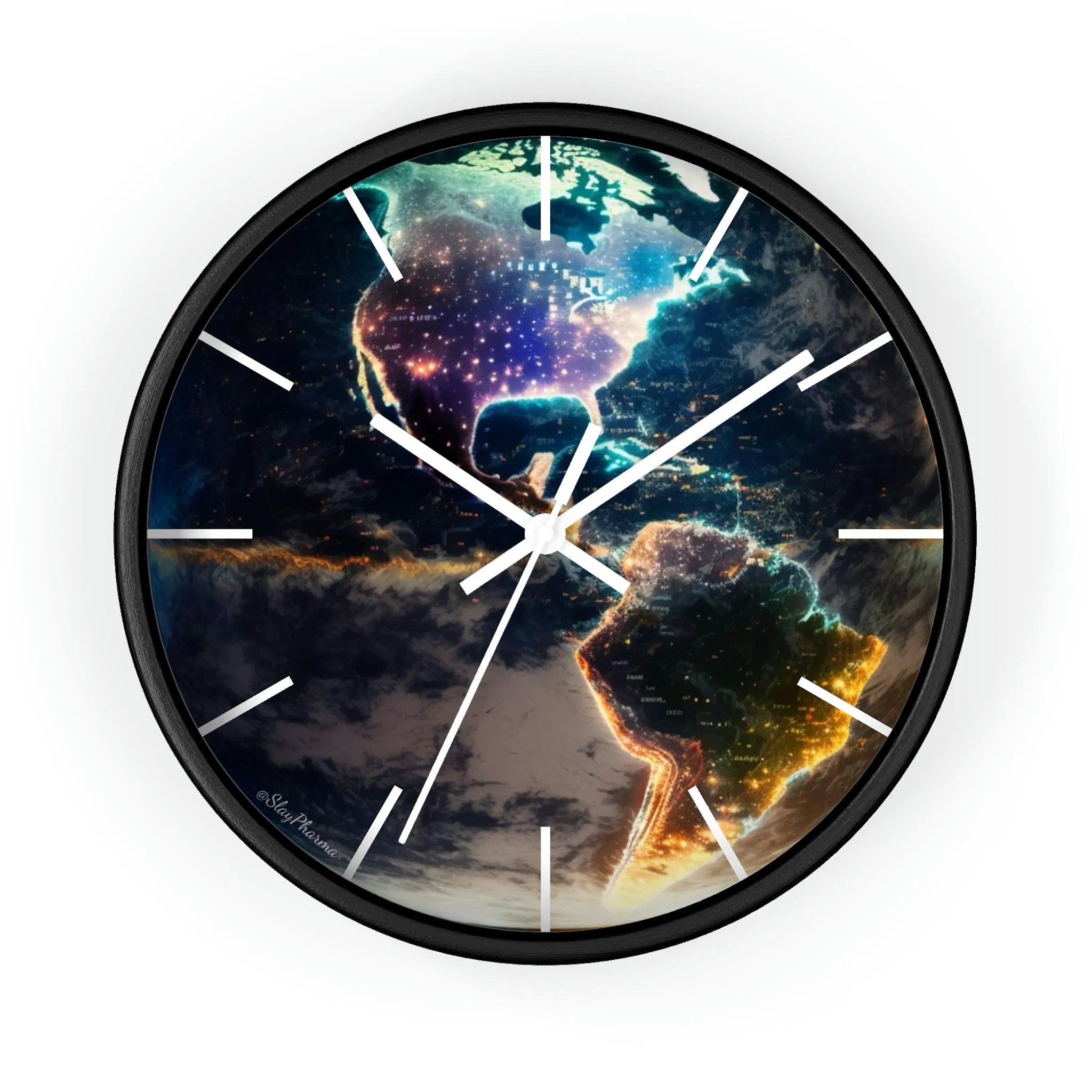 Late Night Glow Wall Clock w/ lines