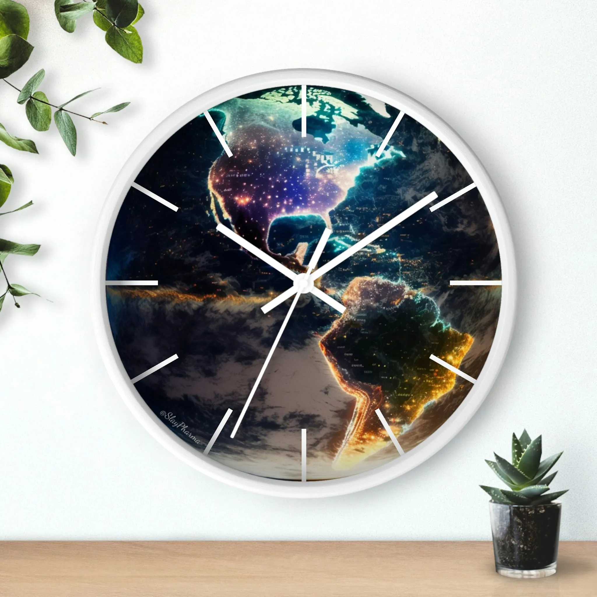 Late Night Glow Wall Clock w/ lines