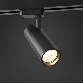 LED COB 15W Tri-Color 3000K/4000K/5000K 4-Wire Dimmable Track Light Matt Black