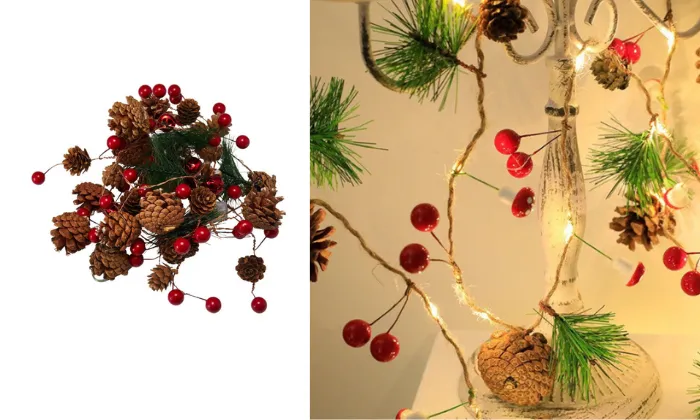 LED Copper Wire Pine Cone Light String