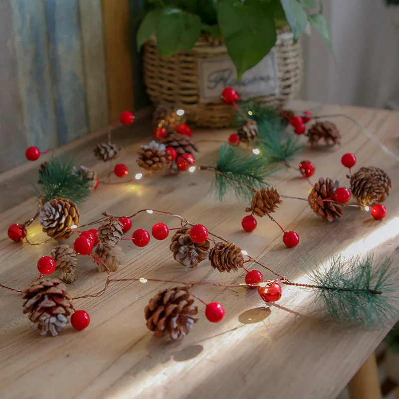 LED Copper Wire Pine Cone Light String