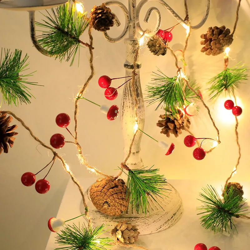 LED Copper Wire Pine Cone Light String