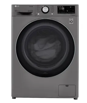 LG - 2.4 Cu. Ft. High-Efficiency Smart Front Load Washer and Electric Dryer Combo with Steam and Sensor Dry - Graphite Steel