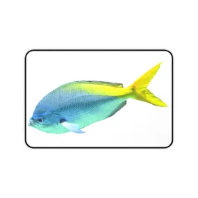 Light Blue and Yellow Fish Desk Mat