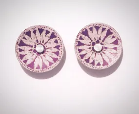 Lilac Medium Circle Studs