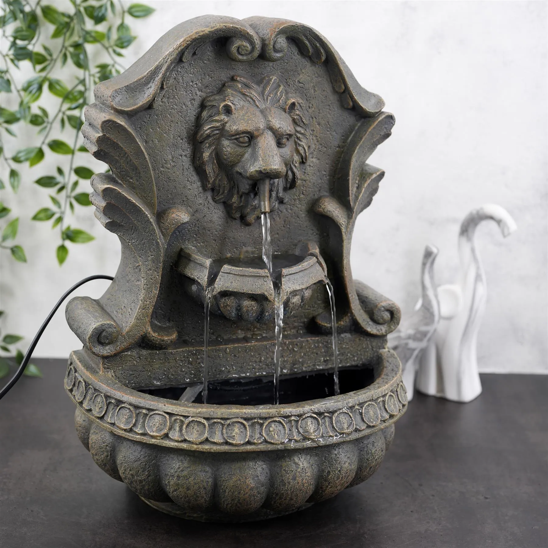 Lion Water Feature Outdoor With LED