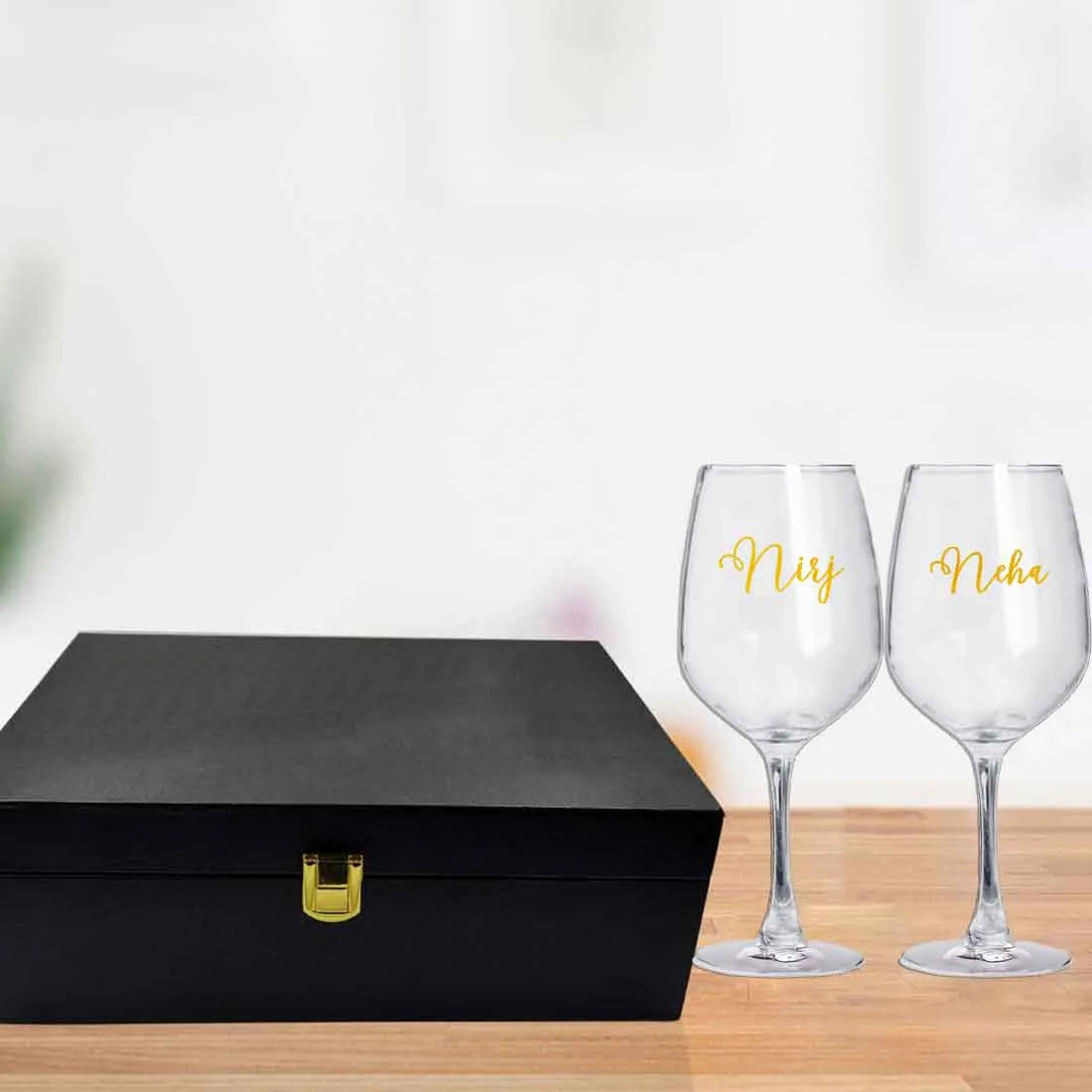 Logoed Wine Glasses Engraved Custom Drinkware Barware - Calligraphy