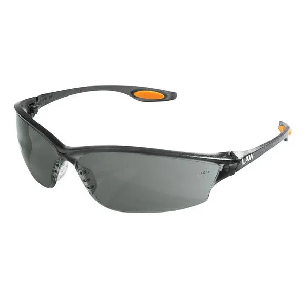 LW212AF MCR Safety Law LW2 Series Safety Glasses, Gray Lens