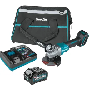 Makita XGT GAG03M1 Paddle Switch Angle Grinder Kit, Battery Included, 40 V, 4 Ah, 5/8-11 Spindle, 5 in Dia Wheel :EA: QUANTITY: 1