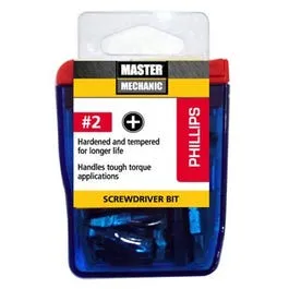 Master Mechanic 25-Pack 1-Inch #2 Phillips Screwdriver Bit