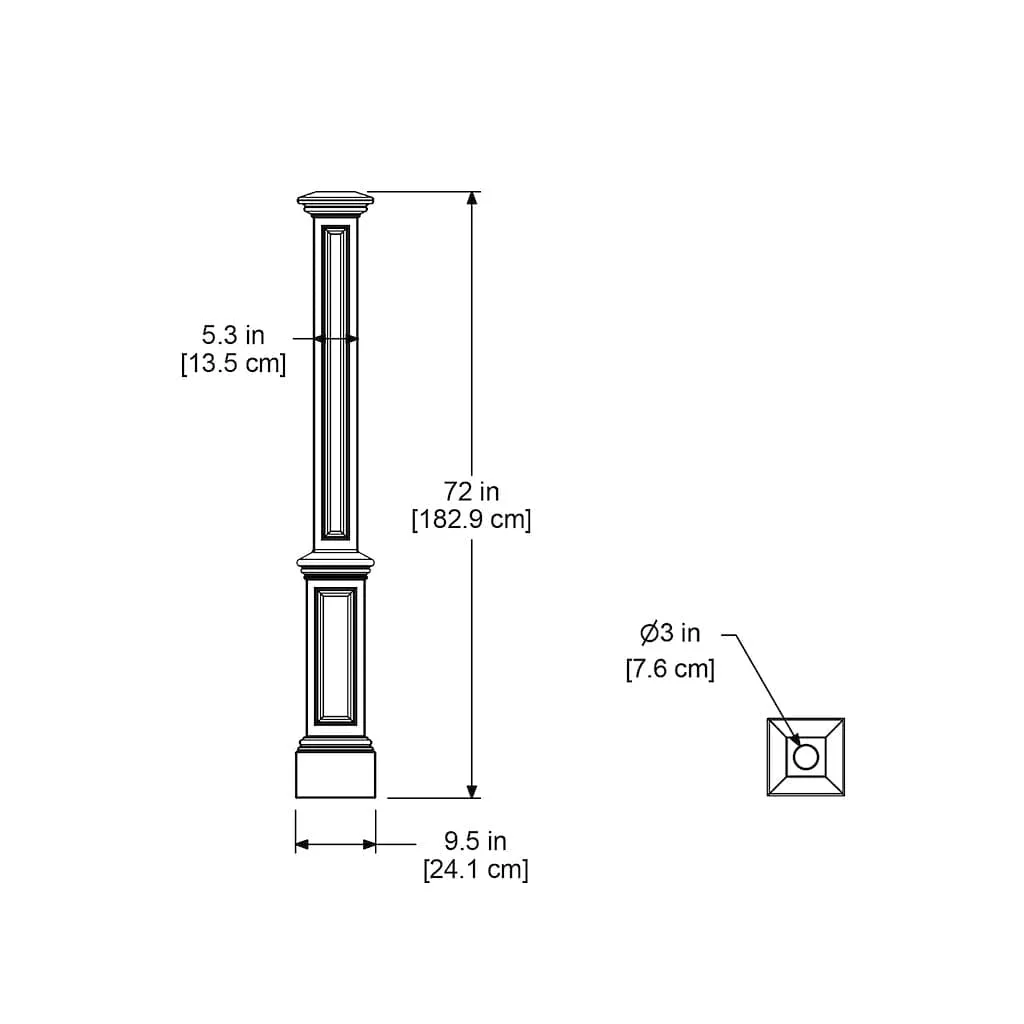 Mayne Signature Lamp Post with no mount