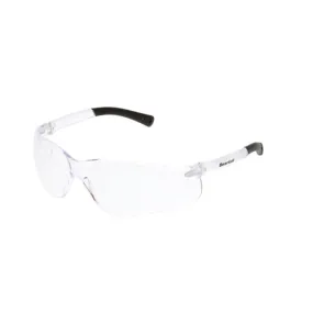 MCR Safety BearKat BK010 Soft Non-Slip Temple Safety Glasses, Clear Uncoated Lens, 1 Pair