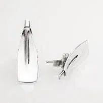 Medium Rowing Blades Post Earrings by Rubini Jewelers.