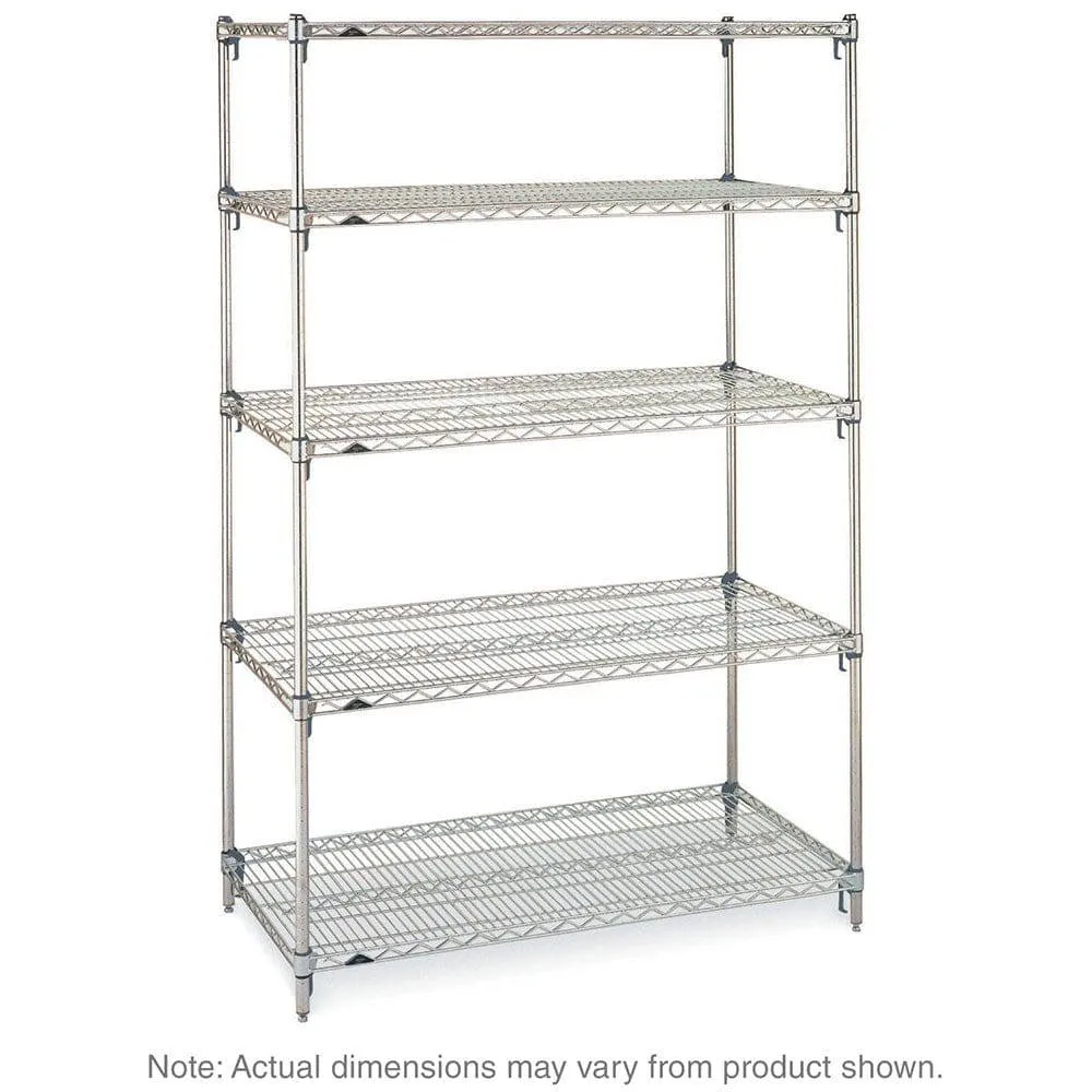 Metro Super Adjustable Super Erecta Industrial Wire Shelving Starter Unit, Chrome