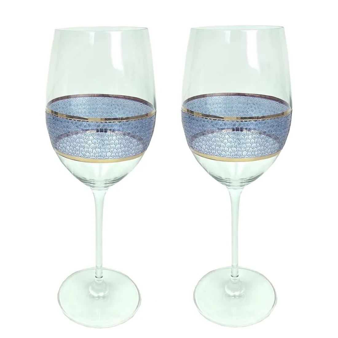 Michael Wainwright Panthera Indigo Wine Glasses, Set of 2