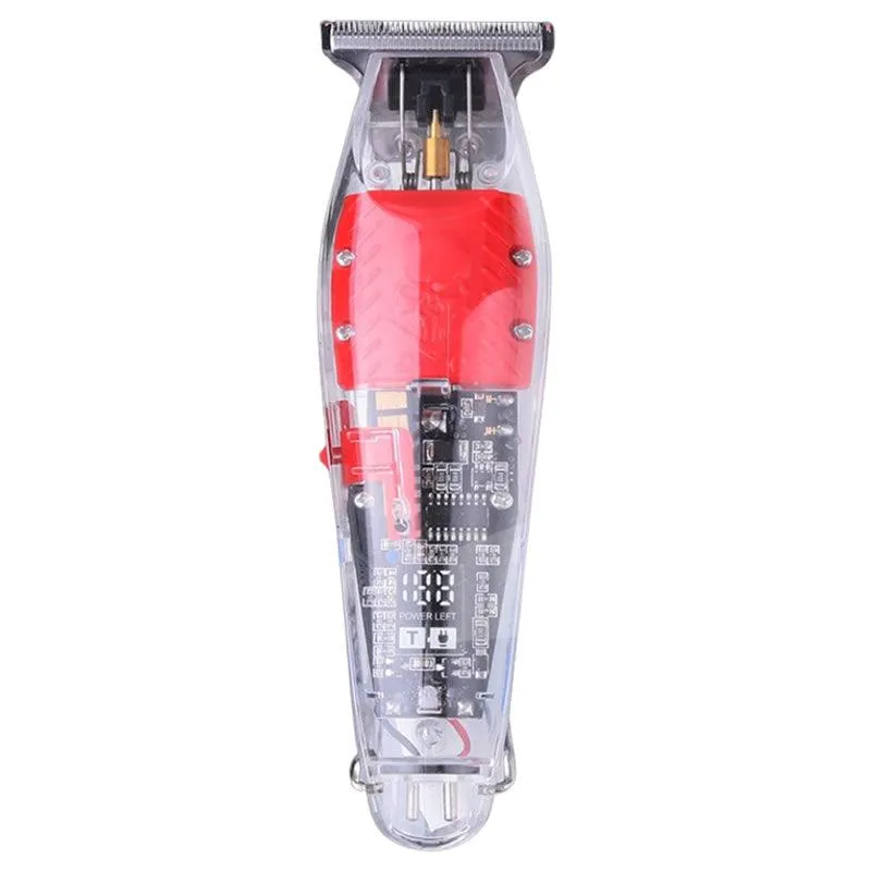 Mini Transparent LCD Display USB Charging Hair Clipper A0-50011