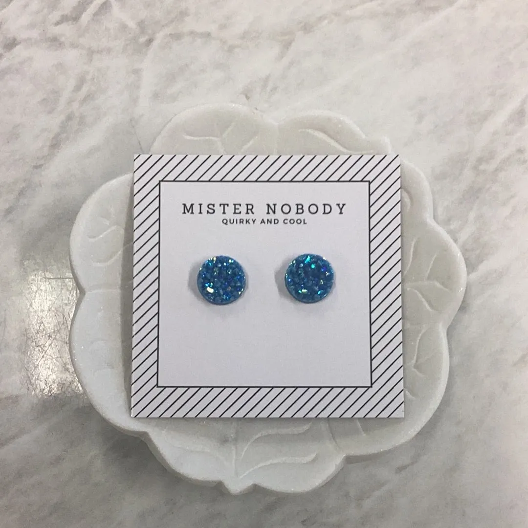 'MISTER NOBODY' Earring - Blue Crystal