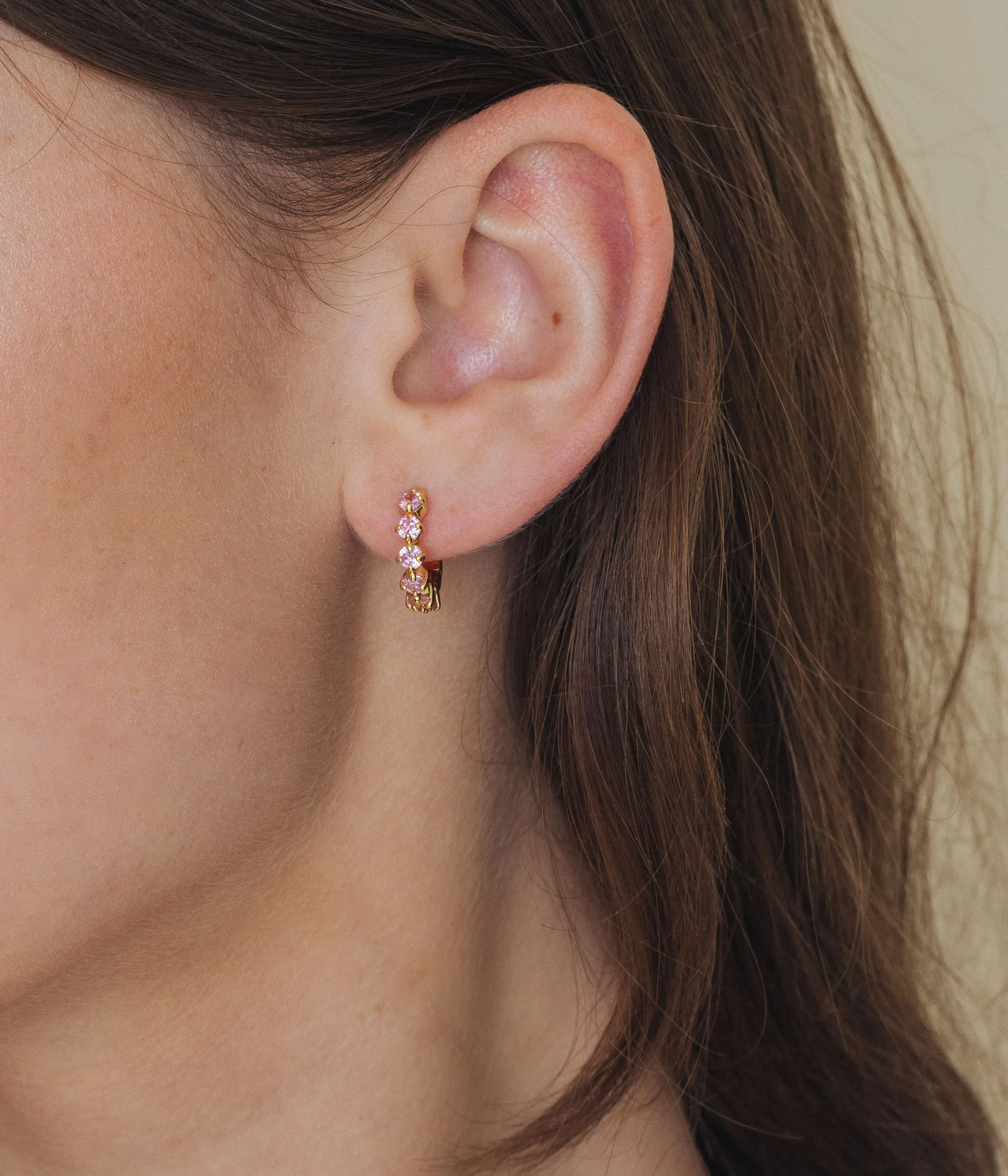 Moira Hoops in Light Rose