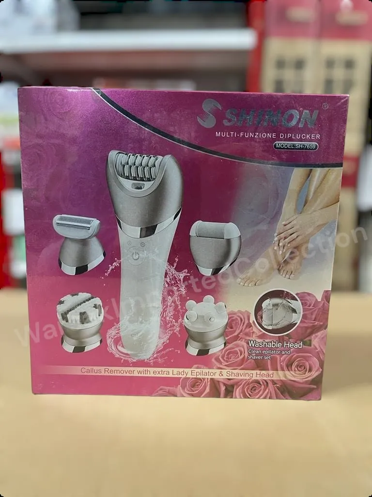 Multi-Function Ladies Epilator, Shaver, Massager, Brush & Callus Remover