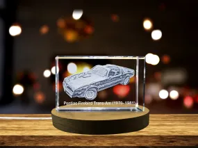 Muscle Car Legend: Pontiac Firebird Trans-Am (1970–1981) - 3D Engraved Crystal Tribute