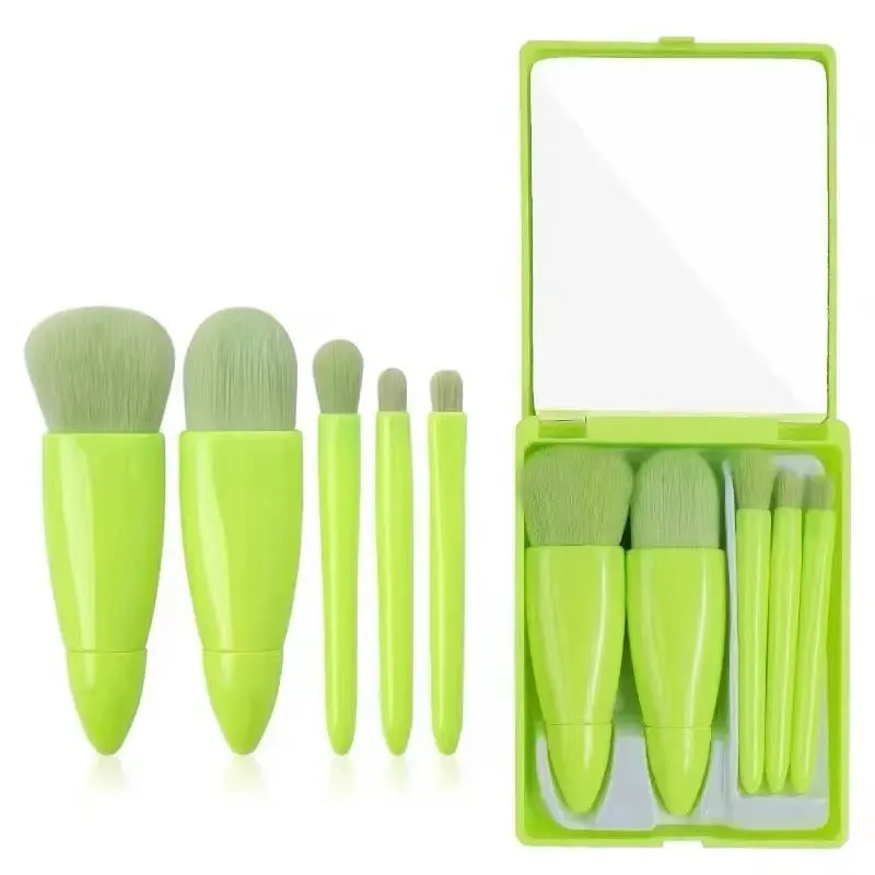 New makeup brush, shell brush, mirror box brush, love brush, 5-piece set, portable travel brush