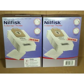 Nilfisk Select Superior And Power Synthetic Vacuum Cleaner Dustbags Pack Of 4