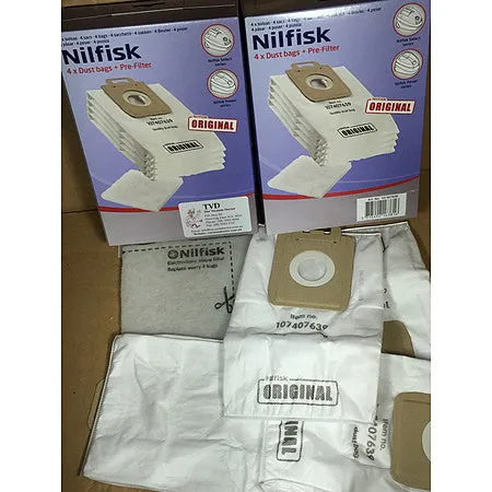 Nilfisk Select Superior And Power Synthetic Vacuum Cleaner Dustbags Pack Of 4