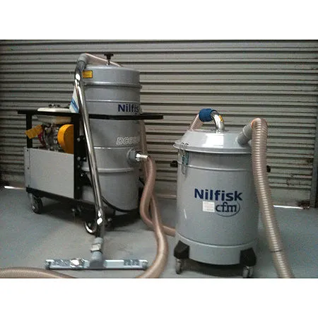 NilfiskCFM 100 Litre Painted Separator Complete With Lid and Clips On Wheels