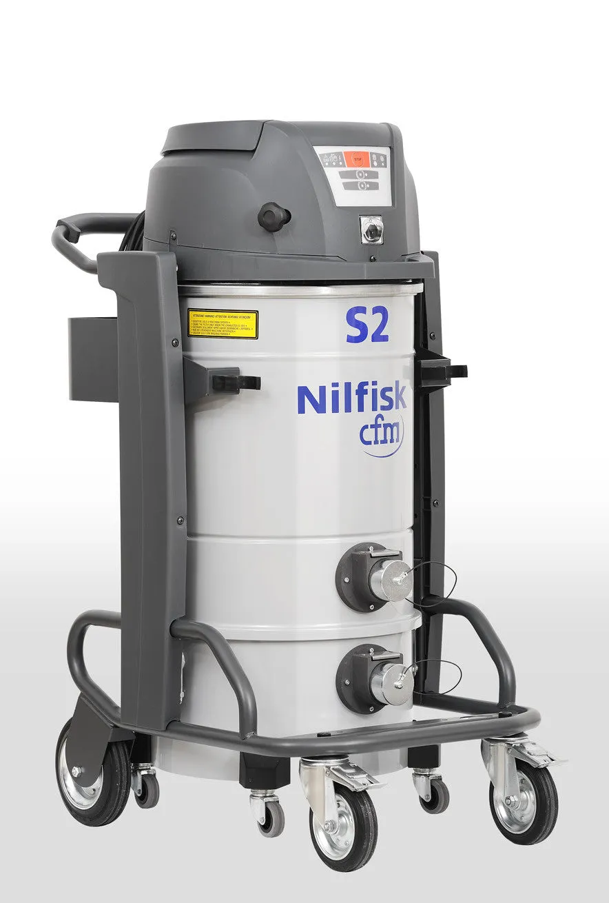 NilfiskCFM S2 Twin Motor Industrial Vacuum Cleaner Complete With Hose Kit NLA