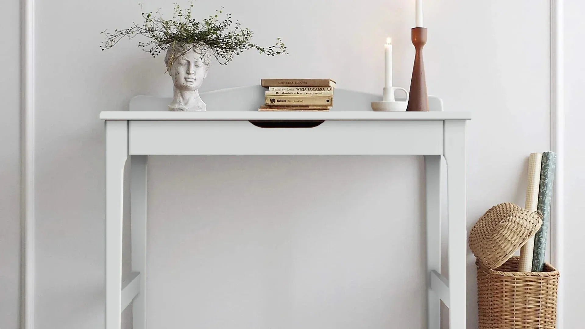 Noble Desk white with drawer