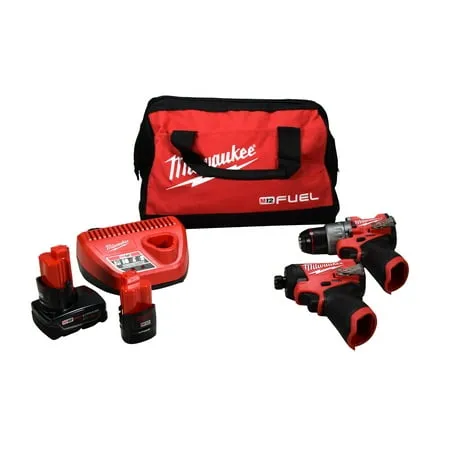 Open Box - Milwaukee 3497-22 12V Brushless Hammer Drill and Impact Driver Combo Kit