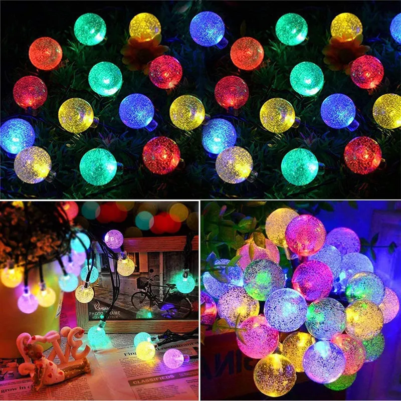 Outdoor Waterproof LED 8 Modes Solar Bulbs String Lights