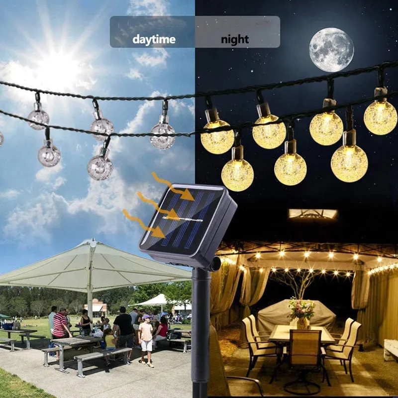 Outdoor Waterproof LED 8 Modes Solar Bulbs String Lights