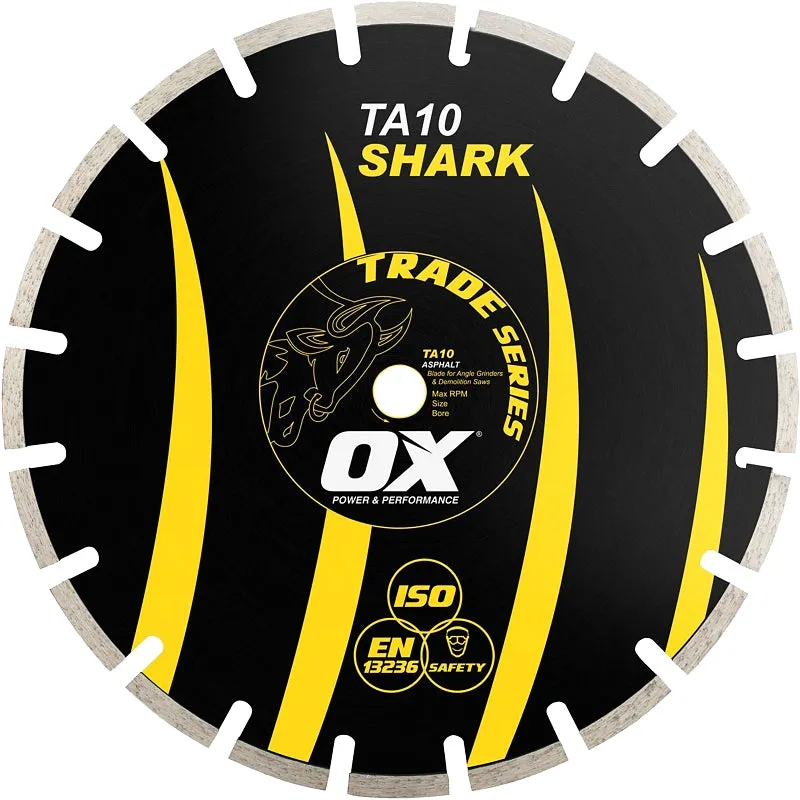 OX TRADE TA10 OX-TA10-14 Blade, 14 in Dia, 1 to 20 mm Arbor, Segmented Rim :CD: QUANTITY: 1