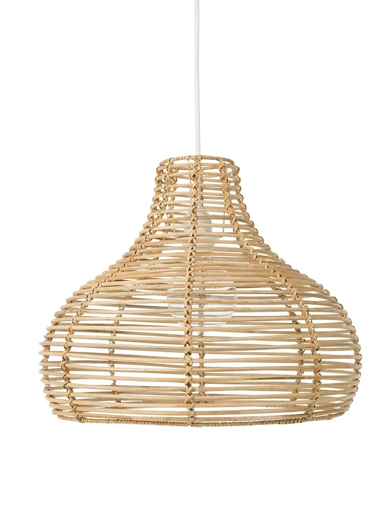 Palau Continuous Weave Wicker Dome Lamp, Natural, Large