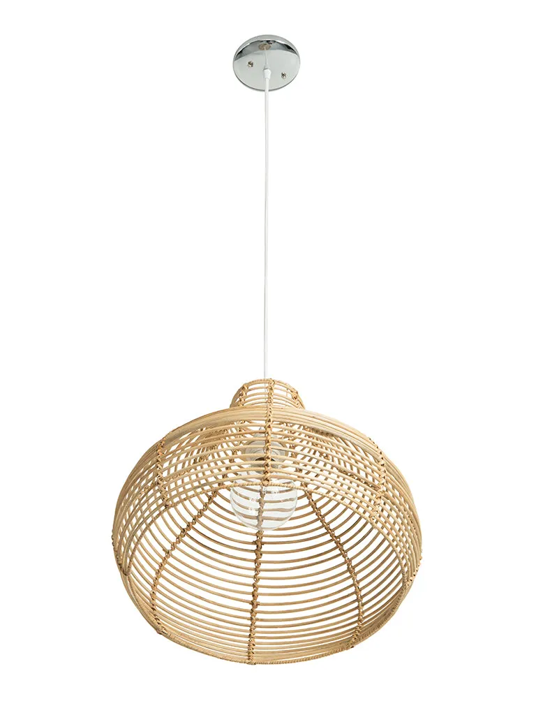 Palau Continuous Weave Wicker Dome Lamp, Natural, Large