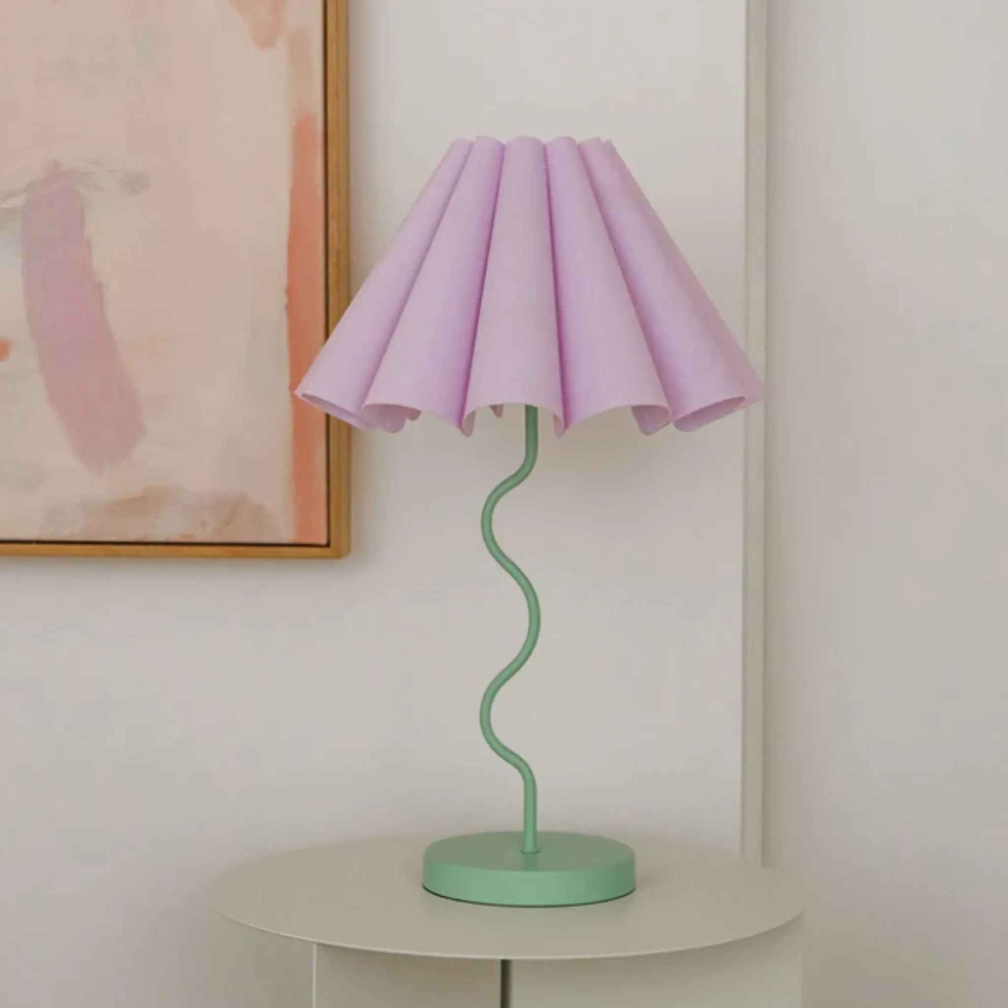 Paola & Joy - Cora Table Lamp Lilac / Pastel Green