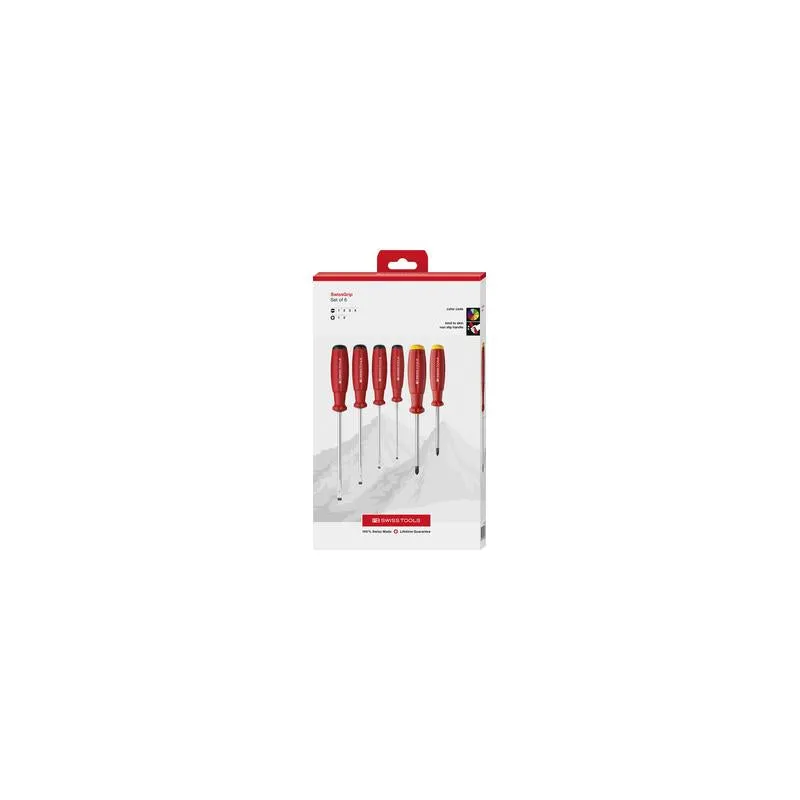 PB Swiss Tools PB 8560.CBB SwissGrip screwdriver set in a high-quality paperboard box