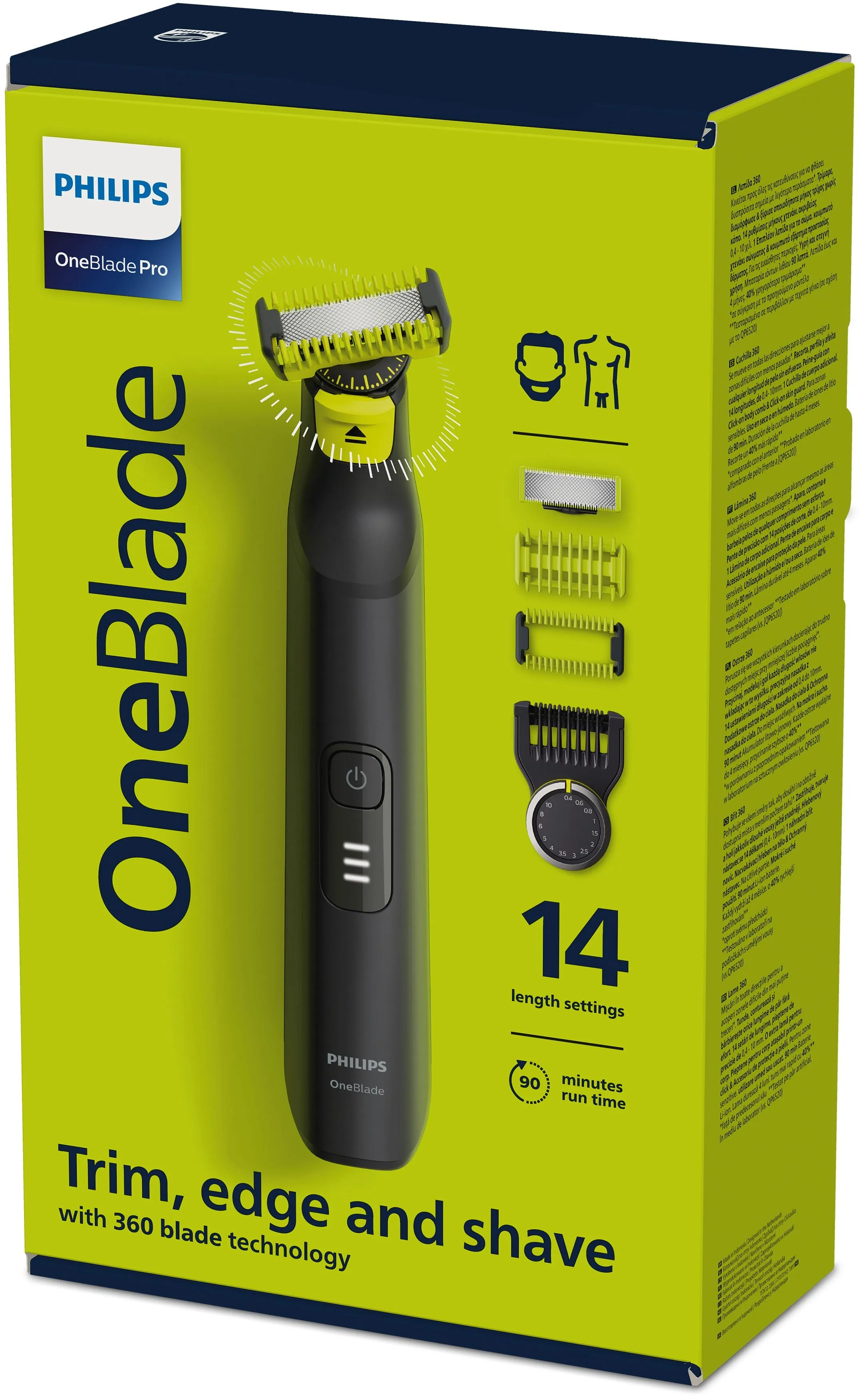 Philips Oneblade Pro 360 Qp6541 Face   Body Trimmer