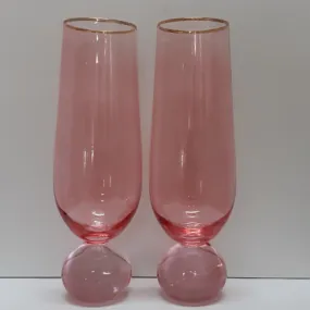 PINK CHAMPAGNE FLUTE SET 2