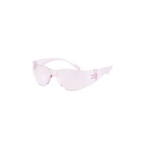 PIP Eva 250-10-0904 Rimless Safety Glasses, Clear/Pink Temple, Pink Anti-Scratch Lens, 1 Each