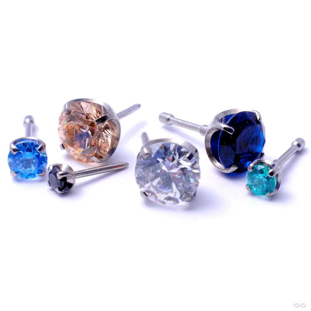 Prong-set Gemstone Press-fit End in Titanium from NeoMetal