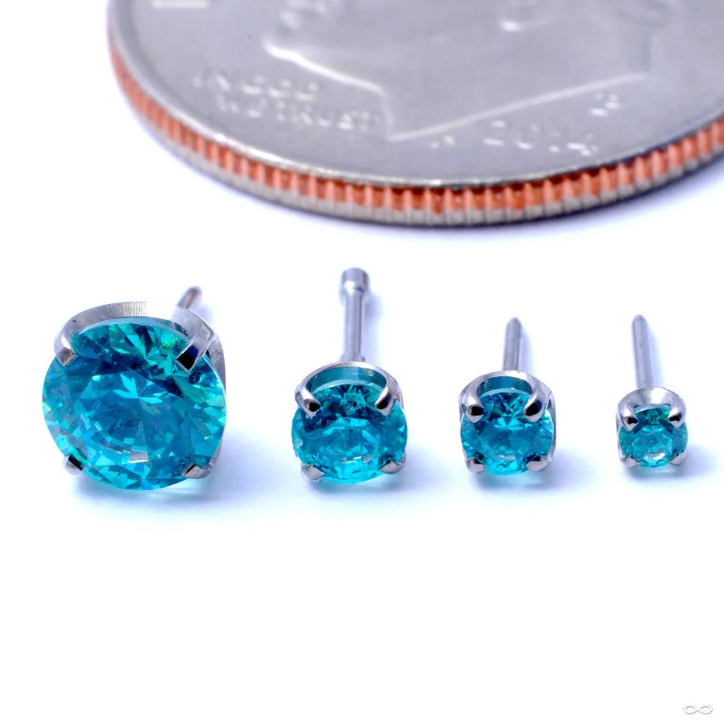 Prong-set Gemstone Press-fit End in Titanium from NeoMetal