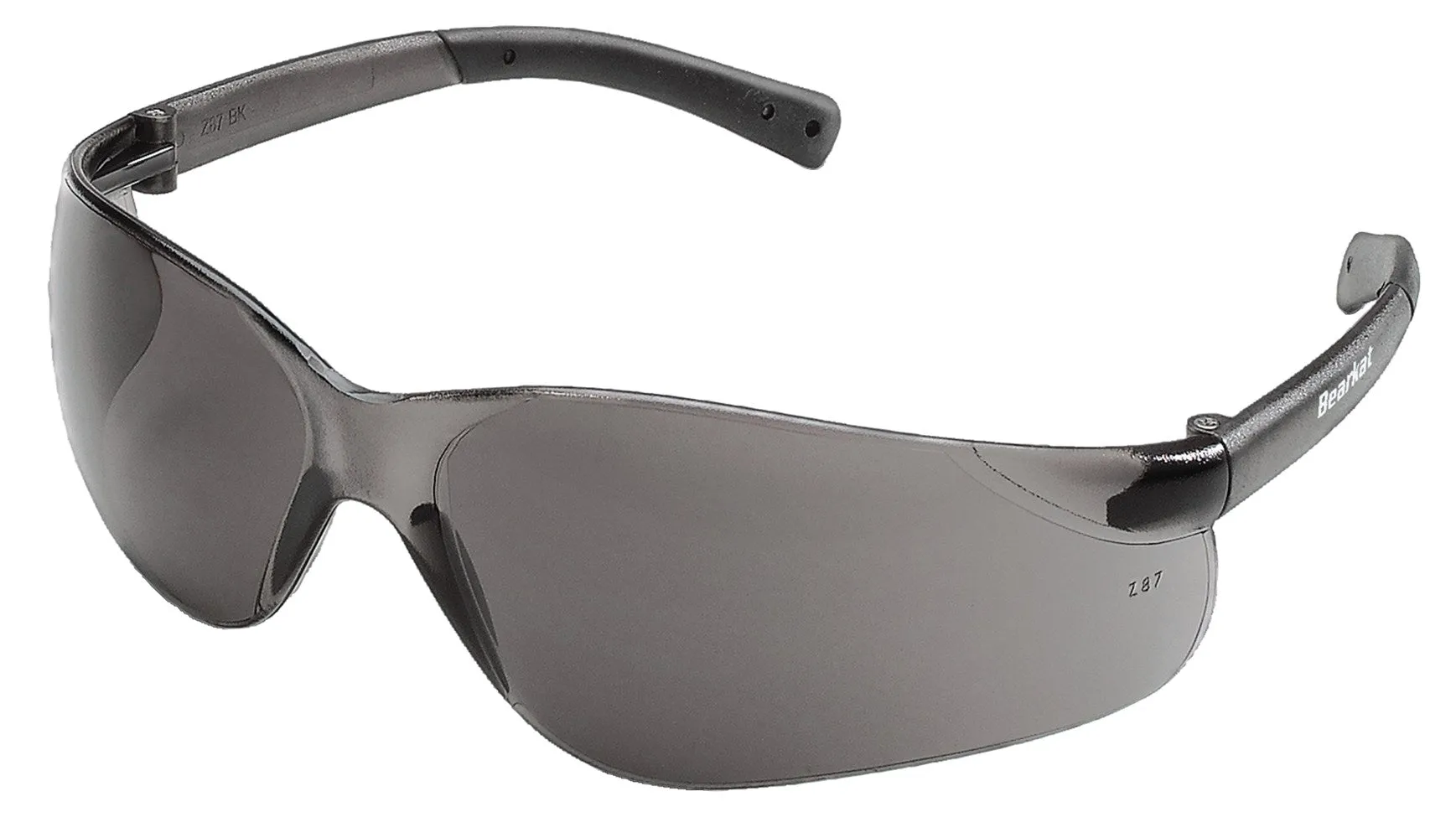 Protective Glasses - MCR Safety BearKat® BK1 Series Gray Lens UV-AF® Anti-Fog Lens Coating Soft Non-Slip Temple BK112AF