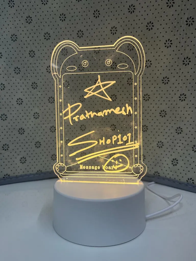 Rewritable Light-Up Message Box Display for Notes and Ideas