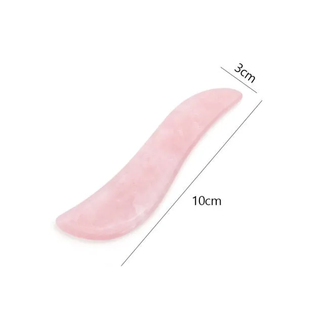 Rose Quartz Face Massager Gua Sha Scraper Natural Jade Stone Skin Care Massager for Body Facial Neck Back Beauty Health Eye SPA