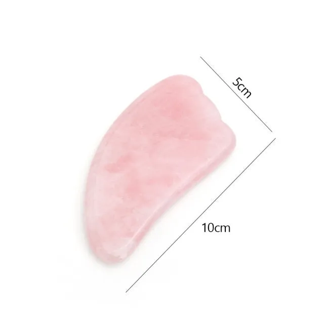 Rose Quartz Face Massager Gua Sha Scraper Natural Jade Stone Skin Care Massager for Body Facial Neck Back Beauty Health Eye SPA